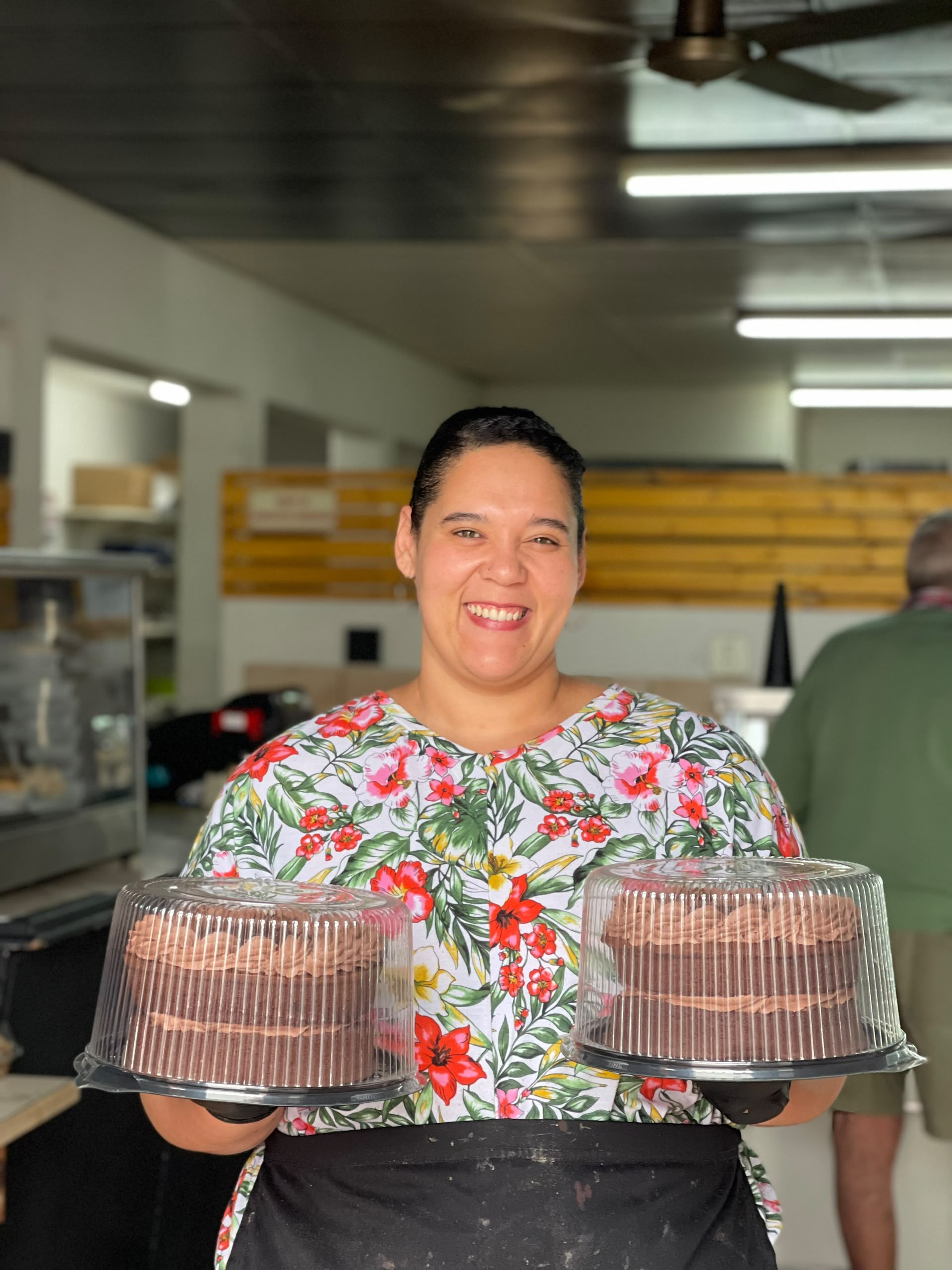 Carens Bakery Corner CC baker 13 preparing fresh bakes in the Walvis Bay kitchen